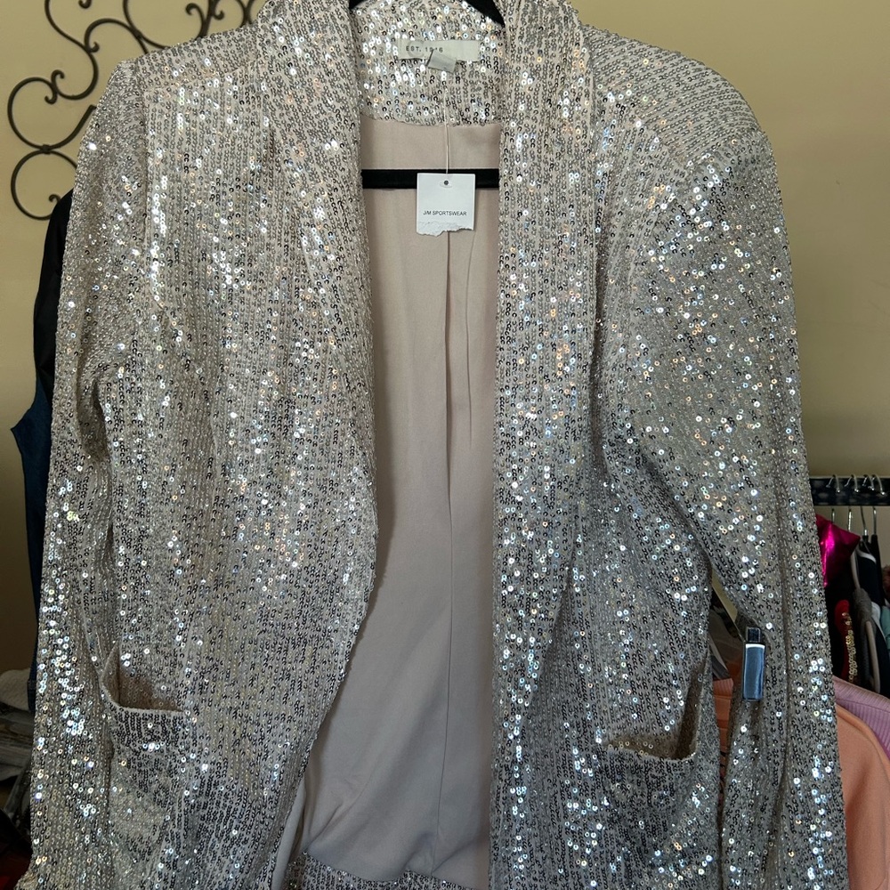 Sequin Blazer Jacket - image 3